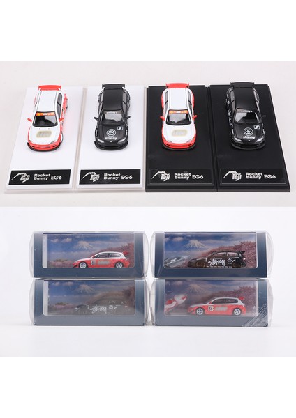 Fuji 1:64 Roket Tavşanı Civic Eg6 Geniş Gövde Alaşım Model Araba (Yurt Dışından) modelleri