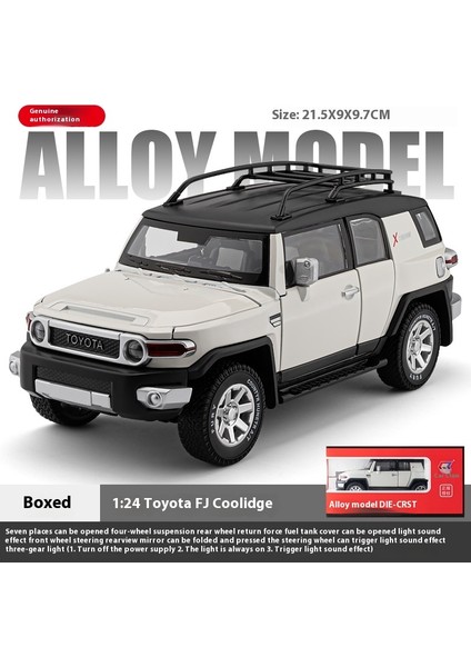 1:24 Toyota Fj Cruiser Off-Road Suv Alaşım Metal Pres Döküm Model Araba Yüksek Kaliteli Dekoratif Trendy Süsler Hediye Kutusu Arkadaş Için (Yurt Dışından)