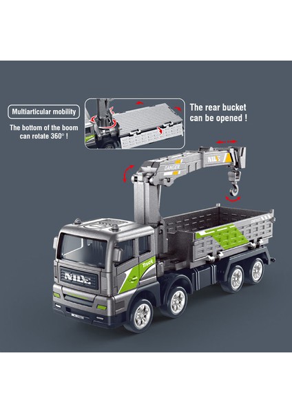 1/50 Model Araba Buldozer Kamyon Ekskavatör Vinç Forklift Inşaat Mühendisliği Araç Oyuncaklar Boys Çocuklar Için Eğitici Oyuncaklar (Yurt Dışından)