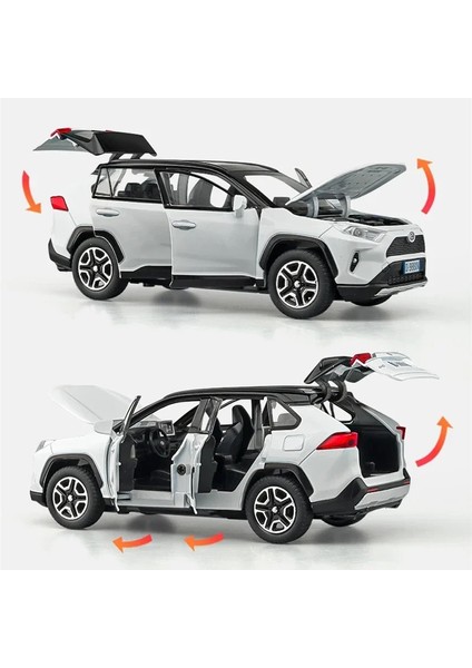 1:32 Toyota Rav4 Suv Alaşım Araba Modeli Döküm Metal Araçlar Araba Modeli Simülasyon Ses ve Işık Koleksiyonu Çocuk Oyuncak Hediye (Yurt Dışından) fırsatları