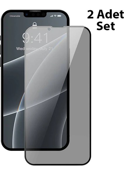 Baseus iPhone 13 Mini 0.23MM Gizlilik Hayalet Full Ekran Koruyucu 2 Adet SET-(5775) - MRK6429-7376