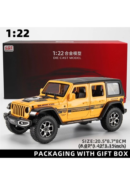 1:22 Model Wrangler Döküm Oyuncak Araba Modeli Çocuklar Erkekler Kızlar Yetişkinler Için Ölçekli Metal Alaşımlı Araç Kapılar Açık Hediyeler Gri (Yurt Dışından)