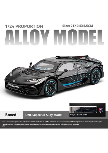1:24 Mercedes Benz Amg One Yarış Alaşım Pres Döküm Model Araç Ses ve Işık Bilgisayar Sunucusu Dıy Süsler Moda Arkadaş Erkek Için Hediye (Yurt Dışından)