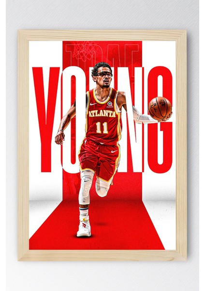 Trae Young Çerçeveli Tablo - Basketbol Nba Posteri Tablo