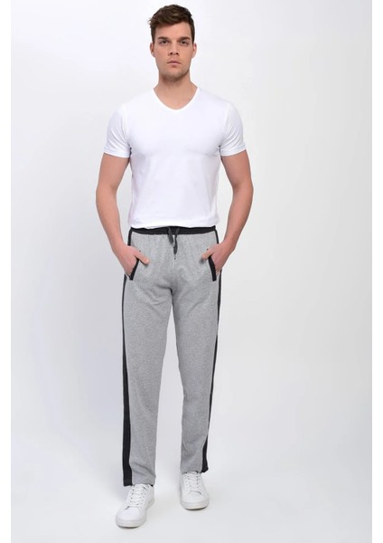 Erkek Grimelanj Eşofman Altı Beli Lastikli Yanlar Şeritli 19457