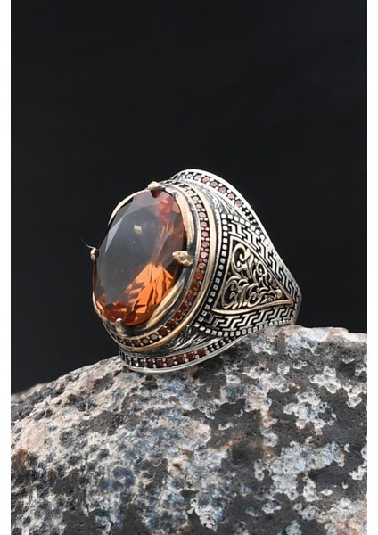 Zultanit Taşlı Zirkon Taş Süslemeli 925 Ayar Gümüş Erkek Yüzük 902027 indirimleri