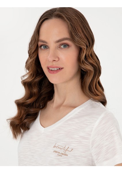 Kadın Krem Kısakollu Pijama Takımı 50319004-VR071 fiyatları
