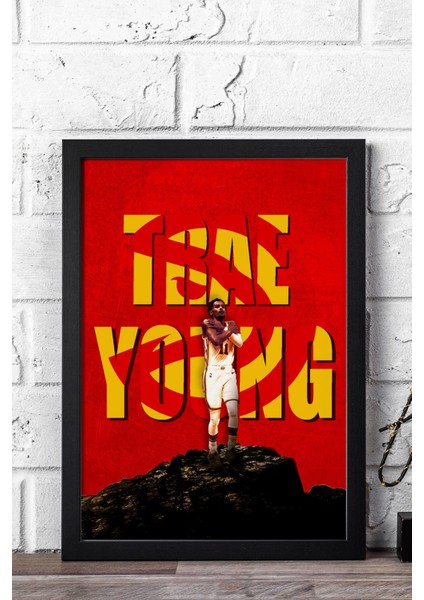 Trae Young Çerçeveli Tablo - Basketbol Nba Posteri Tablo