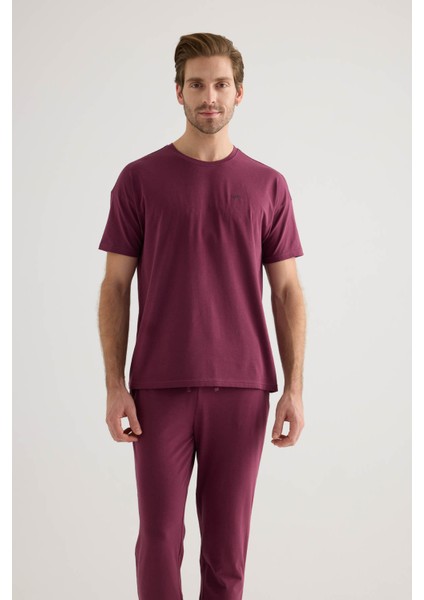 Erkek Pamuklu Kısa Kollu Uzun Pijama Takımı modelleri