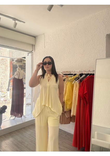 Sarı Premium Bluz Pantolon Takım fiyatları