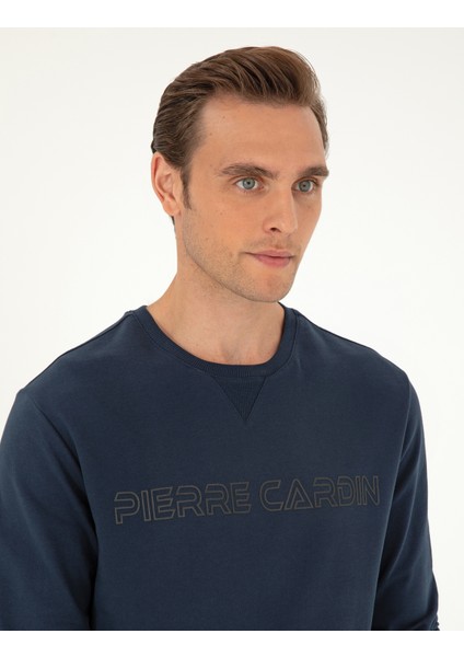 Erkek Koyu Lacivert Regular Fit Sweatshirt 50279523-VR100