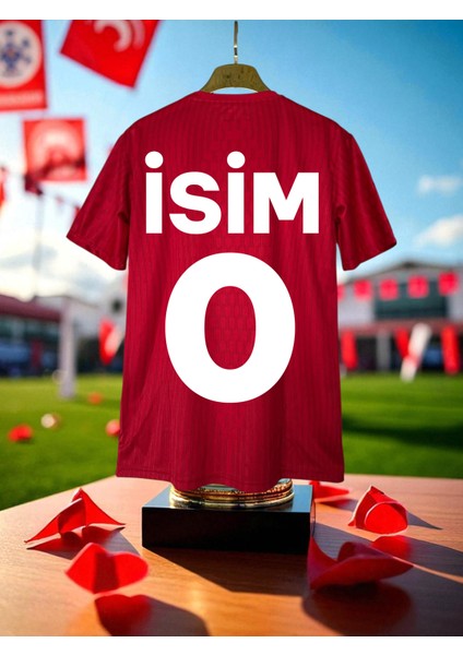 Türkiye Kırmızı Euro 2024 Yeni Sezon Futbol Forması Yetişkin Kişiye Özel Isim