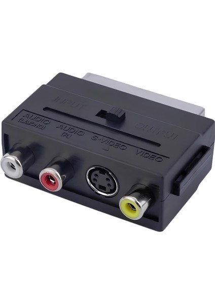 Scart Rca S-Video Dönüştürücü 🔁 In/out Anahtarlı Görüntü ve Ses Adaptörü fiyatları