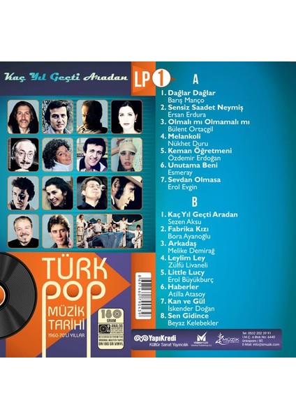 Türk Pop Müzik Tarihi 1960-70'LI Yıllar / Lp Vol.1 (Renkli Plak) fiyatları
