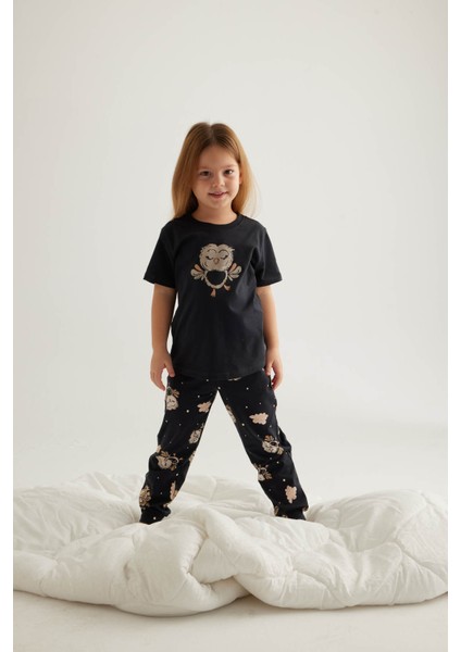 Çocuk Pamuklu Kısa Kollu Uzun Pijama Takımı fiyatları