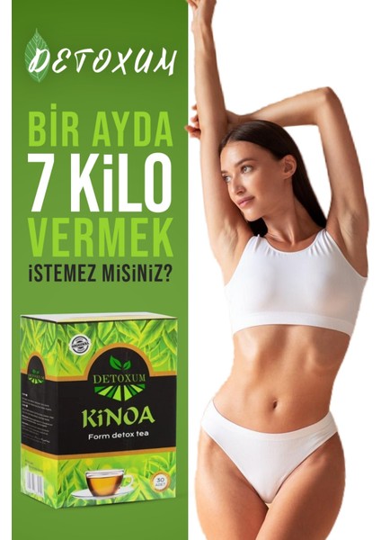 Bitki detox Çayı Form Kino’lı Çayı detoks zayıflama diyet ürünleri bitkisel besin destekleyici 1 kutu 30 adet ) odem ve sıskınlık
