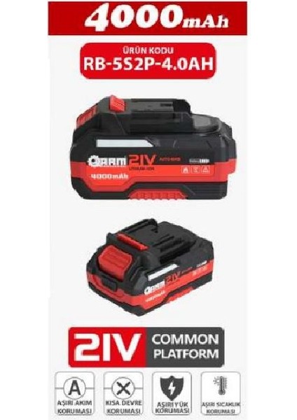 Aa- Arm 3 Adet Yedek Akü Şarj Cihazı 2AH 21V Taşıma Çantası Hediye fiyatları