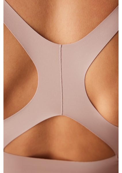 #İzbırakmaz Açık Kahve Orta Destek Zero Feel Bra Spor Sütyeni
