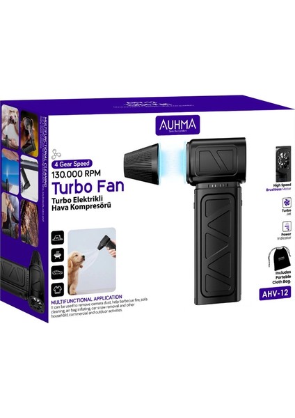 Ahv-12 Turbo Fan – 130.000 Rpm Turbo Elektrikli Hava Kompresörü