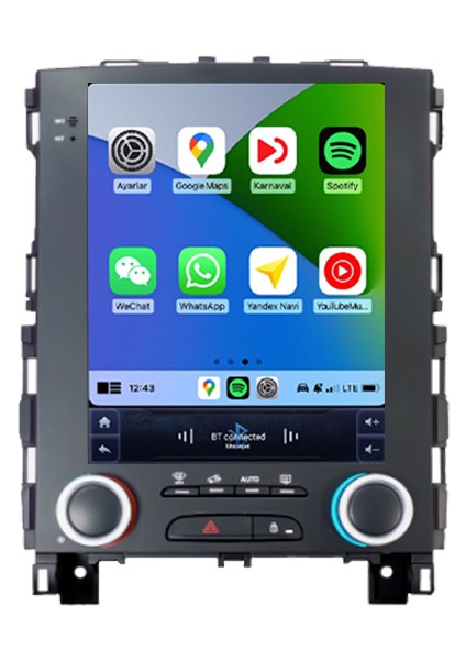 Renault Megane 4 Düz Tesla Multimedya (2012-2018) 8 GB Ram 128 GB Hafıza 8 Çekirdek Navigatör X-Premium Series