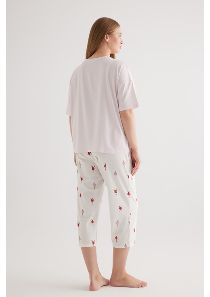 Kadın Plus Size Pamuklu Kısa Kollu Pijama Üstü fırsatları