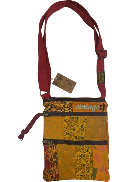 Vintage Renkli Etnik Salaş Küçük Boy Plaj Günlük Kadın Kol Omuz Çantası 24CM x 29CM fiyatları