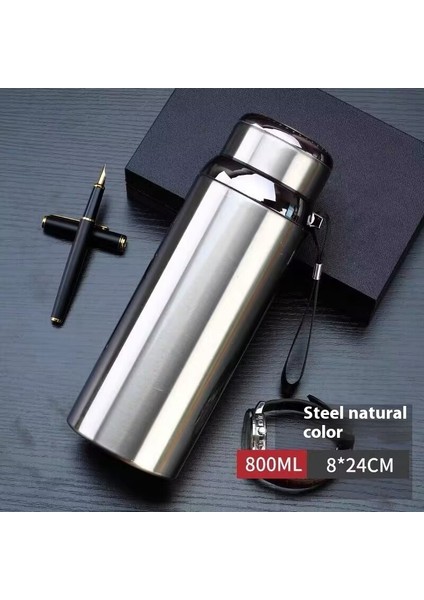 Büyük Kapasiteli 316 Paslanmaz Çelik Yalıtımlı Su Dağı Taşınabilir Açık Spor Su Dağı Kısa Yağ Yalıtım Kabı Araba Dağı (Yurt Dışından)