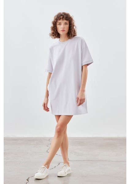 Kadın Pamuklu Pique Cepli Kısa Kollu Elbise