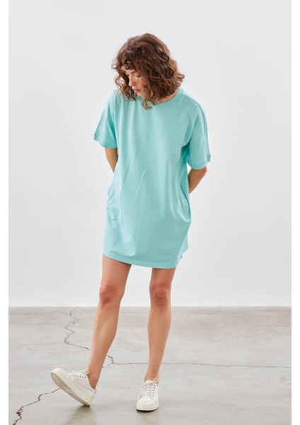 Kadın Pamuklu Pique Cepli Kısa Kollu Elbise indirimleri