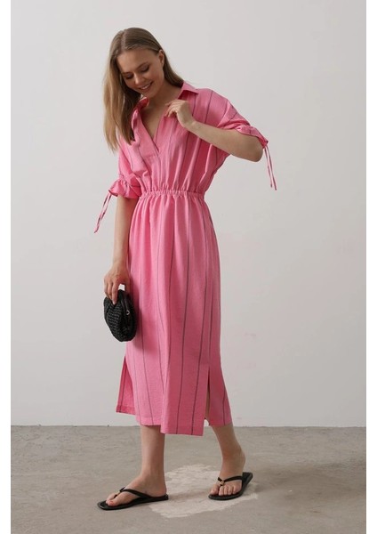 Beli Lastikli Elbise - Pembe fiyatları