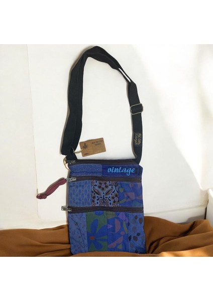 Vintage Renkli Etnik Salaş Küçük Boy Plaj Günlük Kadın Kol Omuz Çantası 24CM x 29CM