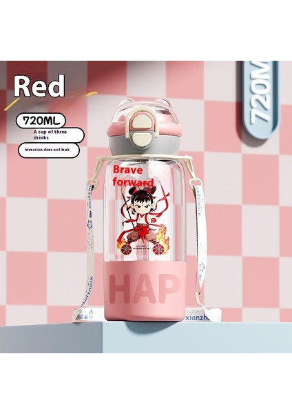 Nezha Ortak Markalı Büyük Kapasiteli Yüksek Renkli Sevimli Karikatür Plastik Dak Taşınabilir Sevimli Saman Daklar (Yurt Dışından)