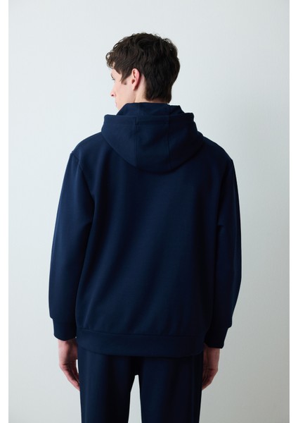 Erkek Timeless Lacivert Hoodie