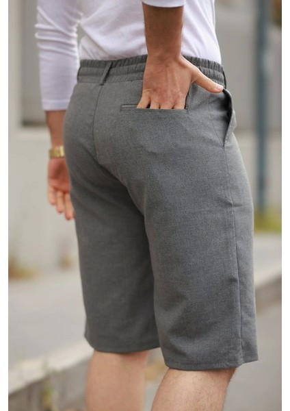 Erkek Beli Bağcıklı ve Düğmeli Bezayağı Kumaş Şort modelleri