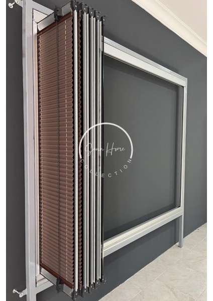 Katlanabilir Cam Balkon Plise Perde Kahverengi (Kancalı Veya Vidalı Sistem) fırsatları