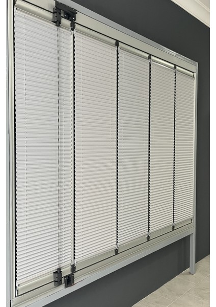 Katlanabilir Cam Balkon Plise Perde Gri (Kancalı Veya Vidalı Sistem) fiyatları