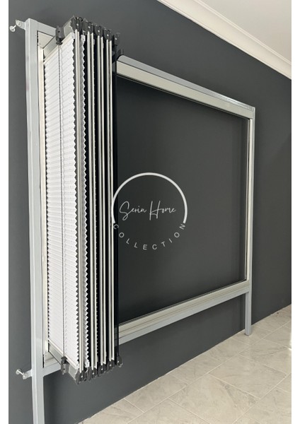 Katlanabilir Cam Balkon Plise Perde Gri (Kancalı Veya Vidalı Sistem) fırsatları