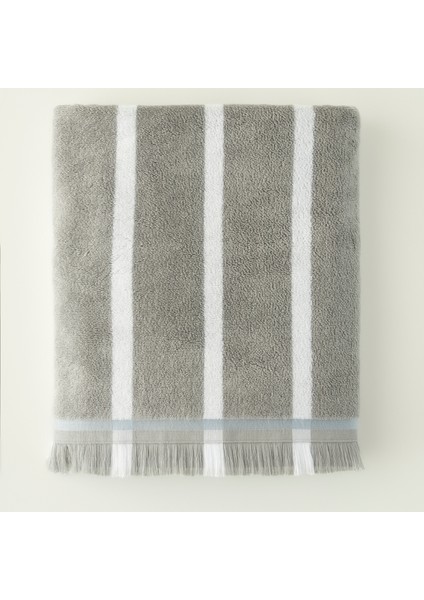 %100 Pamuk Ella Banyo Havlusu Gri (90X150 Cm)