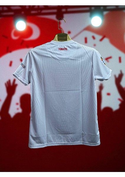 Türkiye Euro 2024 Beyaz Milli Takım Yetişkin T-Shirt Halı Saha Forması fiyatları