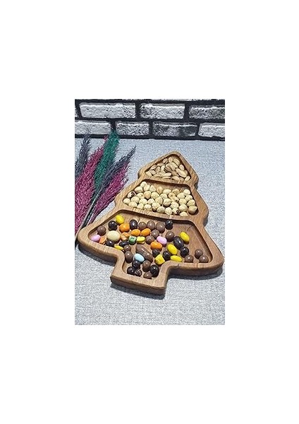 Kozawoodart Ahşap Çam A?ac? Servis Sunum Taba?? ve Çerezlik 30CM