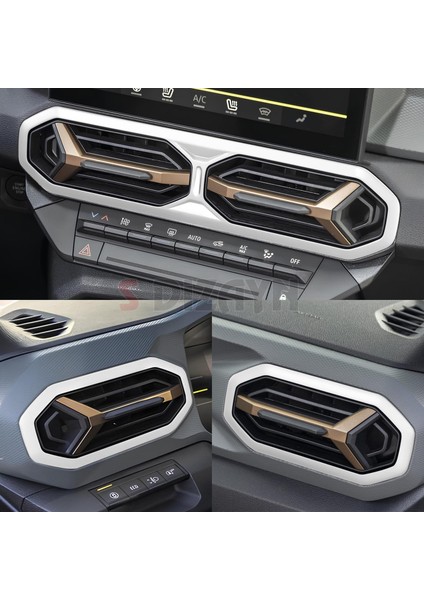 Renault Duster Krom Havalandırma Çerçevesi 3 Prç. 2024 Üzeri (Mat Krom) A+ Kalite indirimleri