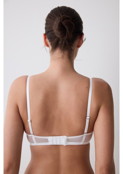 Sequin Lace Lotus Kırık Beyaz Sütyen