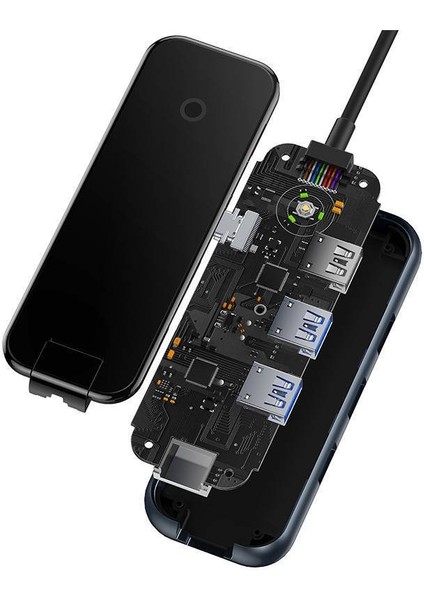 Yesnıce 5 Portlu Type-C Hub/type-C To Usb3.0*2+Usb2.0*1+Type-C Pd&data * 1+RJ45*1 Laptop Macbook Uyumlu M1/m2/m3/m4 Pro Tam Uyumlu modelleri