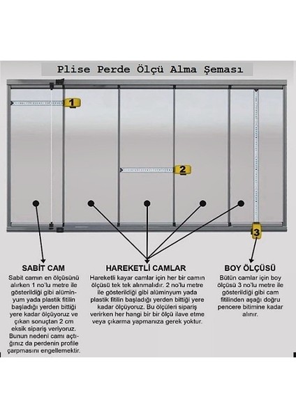 Katlanabilir Cam Balkon Plise Perde Bej (Kancalı Veya Vidalı Sistem)