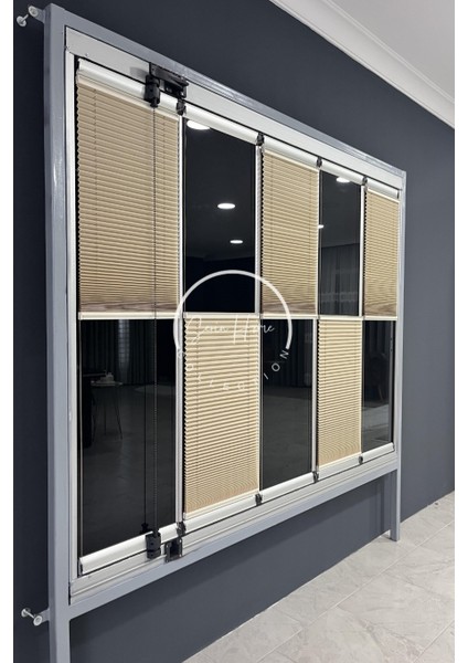 Katlanabilir Cam Balkon Plise Perde Bej (Kancalı Veya Vidalı Sistem) fiyatları
