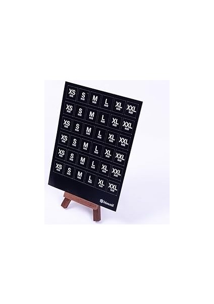 Bimotif Beden Ölçüleri Sticker Seti, Siyah, A5 2 Sayfa