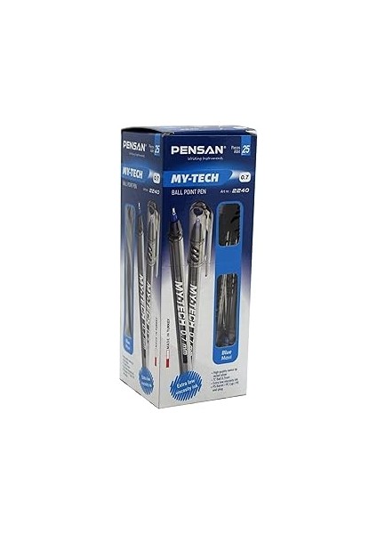 Pensan PE02240TKMA25 0.7 mm My Tech Tükenmez Kalem 25'li Mavi