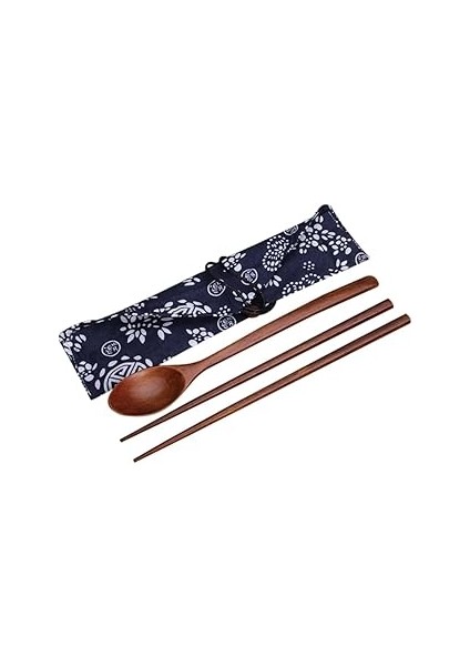 Xspring Ahşap Sofra Takımı, Kaşık Çubukları Sofra Takımı, Yeniden Kullanılabilir Japon Tarzı