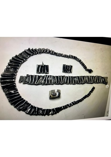 107 Gram Ağırlığında 925 Ayar Cem Marka Tasarım Gümüş Takı Seti