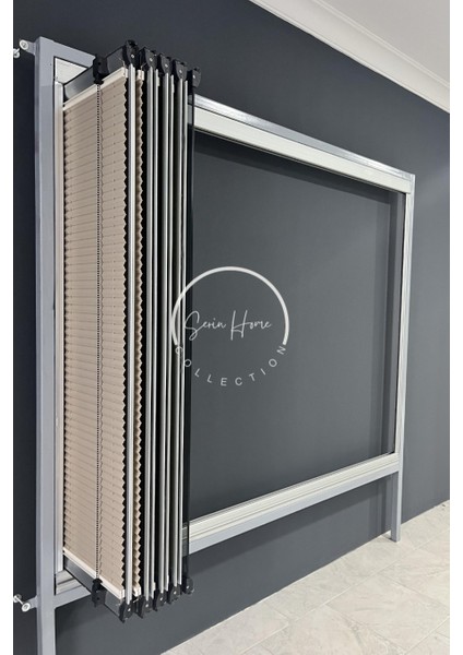 Katlanabilir Cam Balkon Plise Perde Bej (Kancalı Veya Vidalı Sistem) modelleri